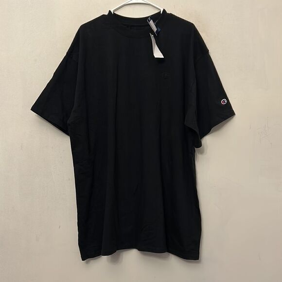 Champion black short sleeve no pocket cotton tee Size XXL New - Picture 2 of 8